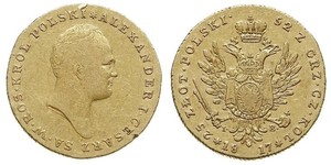 25 Zloty Kingdom of Poland (1815-1915) Gold Alexander I of Russia (1777-1825)