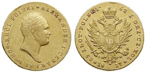 25 Zloty Zarato de Polonia (1815-1915) Oro Alejandro I (1777-1825)