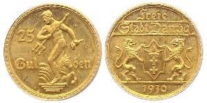 25 Гульден Gdansk (1920-1939) Золото 