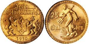 25 Гульден Gdansk (1920-1939) Золото 