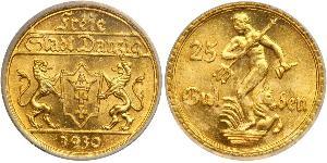 25 Гульден Gdansk (1920-1939) Золото 