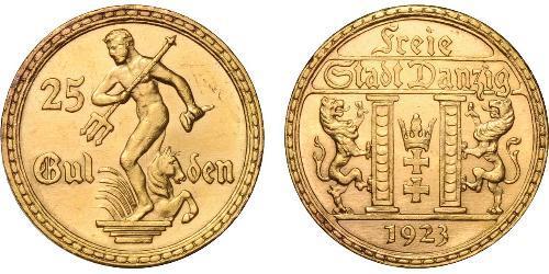 25 Гульден Gdansk (1920-1939) Золото 