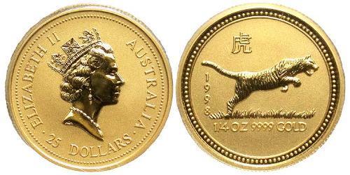 25 Долар Австралія (1939 - ) Золото Єлизавета II (1926-2022)