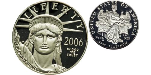 25 Долар США (1776 - ) Платина 