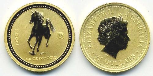 25 Доллар Австралия (1939 - ) Золото Елизавета II (1926-2022)