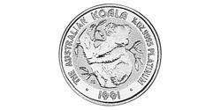 25 Доллар Австралия (1939 - ) Платина Елизавета II (1926-2022)