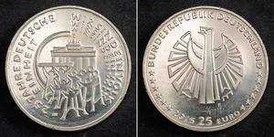25 Евро Федеративная Республика Германия (1990 - ) Серебро 