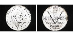 25 Крона Норвегія (1905 - ) Срібло Хокон VII (1872 - 1957) / Олаф V (1903 - 1991)