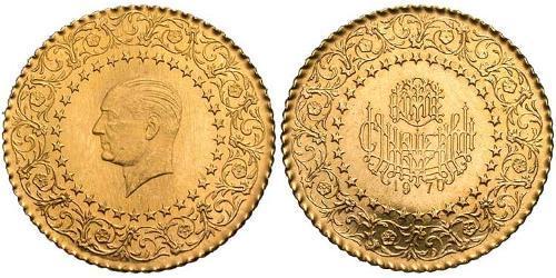 25 Куруш Турция (1923 - ) Золото Кемаль Ататюрк