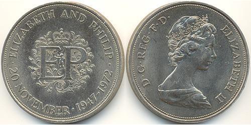 25 Пенни Великобритания (1922-) Никель/Медь Елизавета II (1926-2022)