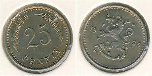 25 Пені Фінляндія (1917 - ) Нікель/Мідь 