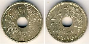 25 Песета Королевство Испания (1976 - ) Никель/Медь 