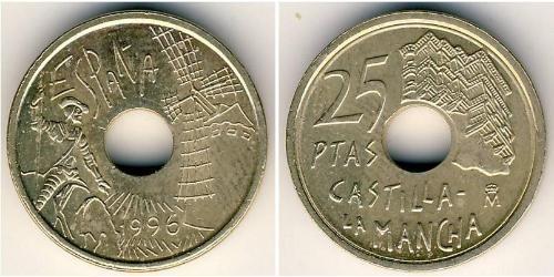 25 Песета Королевство Испания (1976 - ) Никель/Медь 