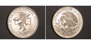 25 Песо Соединённые Штаты Мексики (1867 - ) Серебро 