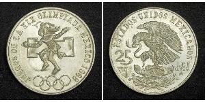 25 Песо Мексиканські Сполучені Штати (1867 - ) Срібло 