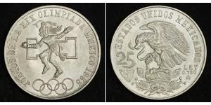 25 Песо Мексиканські Сполучені Штати (1867 - ) Срібло 