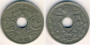 25 Сантім Третя французька республіка (1870-1940)  Нікель/Мідь 