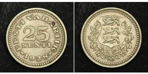 25 Сент Estonia (Republic) (1918 - ) Нікель/Бронза 