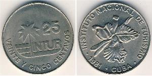 25 Сентаво Cuba (1898 - ) Нікель/Мідь 