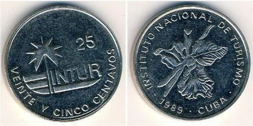 25 Сентаво Cuba (1898 - ) Нікель/Мідь 