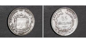 25 Сентаво Costa Rica (1821 - ) Серебро 