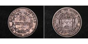 25 Сентаво Costa Rica (1821 - ) Серебро 