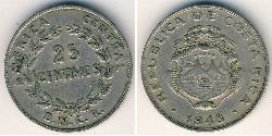 25 Сентимо Costa Rica (1821 - ) Никель/Медь 