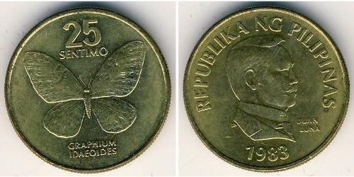 25 Сентімо Філіппіни Латунь 