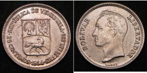 25 Сентімо Венесуела Нікель Simon Bolivar (1783 - 1830)