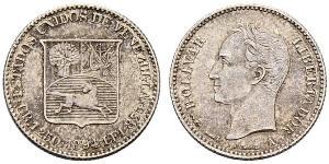 25 Сентімо Венесуела Нікель Simon Bolivar (1783 - 1830)