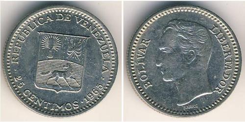 25 Сентімо Венесуела Нікель Simon Bolivar (1783 - 1830)