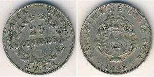 25 Сентімо Costa Rica (1821 - ) Нікель/Мідь 