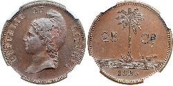 25 Цент Ліберія (1847 - ) Бронза 