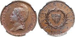 25 Цент Ліберія (1847 - ) Бронза 