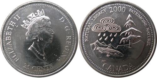 25 Цент Канада Залізо Єлизавета II (1926-2022)