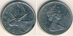 25 Цент Канада Никель/Медь Елизавета II (1926-2022)