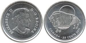 25 Цент Канада Нікель Єлизавета II (1926-2022)