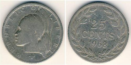 25 Цент Ліберія (1847 - ) Нікель/Мідь 