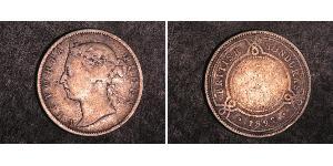 25 Цент Британский Гондурас (1862-1981) Серебро Виктория (1819 - 1901)