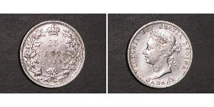 25 Цент Канада Серебро Виктория (1819 - 1901)
