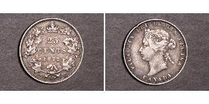 25 Цент Канада Серебро Виктория (1819 - 1901)