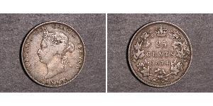 25 Цент Канада Серебро Виктория (1819 - 1901)