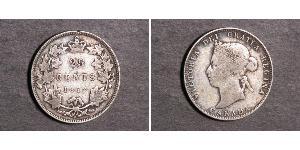 25 Цент Канада Серебро Виктория (1819 - 1901)