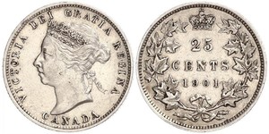 25 Цент Канада Серебро Виктория (1819 - 1901)