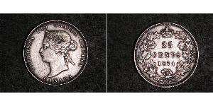 25 Цент Канада Серебро Виктория (1819 - 1901)