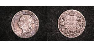 25 Цент Канада Серебро Виктория (1819 - 1901)