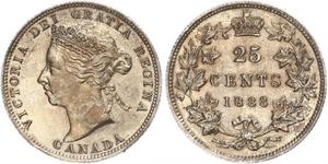 25 Цент Канада Серебро Виктория (1819 - 1901)