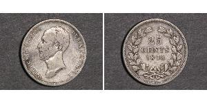25 Цент Королевство Нидерланды (1815 - ) Серебро Виллем II (1792 - 1849)