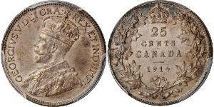 25 Цент Канада Срібло Георг V (1865-1936)