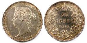 25 Цент Канада Срібло Вікторія (1819 - 1901)